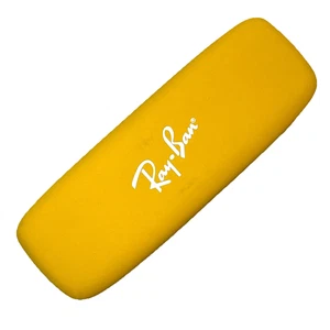 Ray Ban Yellow Hard Case Eyeglass Sunglass Clam Shell - Picture 1 of 9