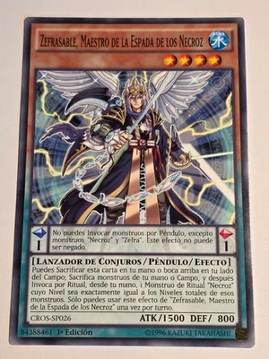 Zefrasaber, Swordmaster of the Nekroz●YUGIOH●CROS●COMMON●SPANISH●NM●B671 - Image 1 of 2