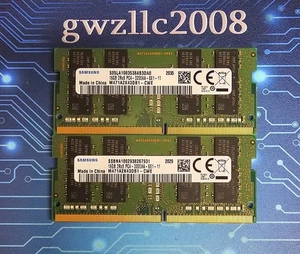 32GB (2x16GB) PC4-25600 DDR4-3200MHz 2Rx8 Non-ECC Samsung M471A2K43DB1-CWE #A23 - Picture 1 of 2