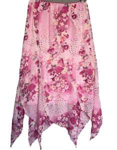 Jonathan Martin Studio Medium Rock mit Taschentuchsaum Boho Fee Y2K launisch - Bild 1 von 8