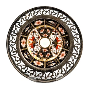 Royal Crown Derby traditioneller Imari Teller Sterling 925 Rand 7,25" - Bild 1 von 10
