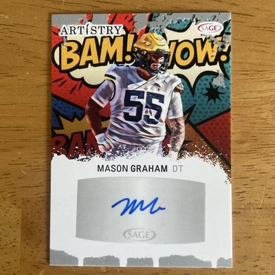 2025 Sage Artistry Football #ART-MG Mason Graham (RC, Auto) - MINT - Image 1 of 2