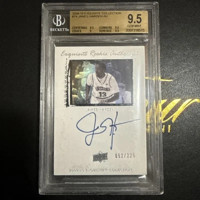 2009-10 Upper deck Exquisite Collection James Harden Rc Auto Bgs 9.5 10 - Image 1 of 2