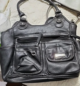 Cartera de cuero sintético negra Laura Scott. - Imagen 1 de 18