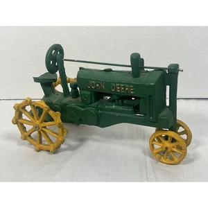 "Tractor John Deere verde pesado vintage antiguo de hierro fundido 11"" L x 4,5"" W x 6,5 H" - Imagen 1 de 18