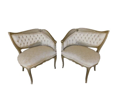 Vintage Italian Regency Fireside Chairs - a Pair - Image 1 of 4
