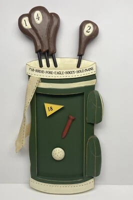 "Golf Bag" Magnetic Golfers Message Board   19 " x     8" x   1 " - Image 1 of 4