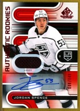 2022-23 SP Game Used Jersey Autographs Red #160 Jordan Spence RC /149 - KINGS