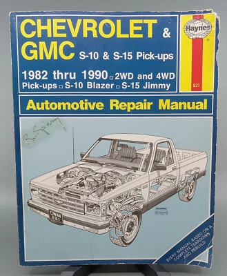 Haynes 1982-1992 Chevy Chevrolet S-10 GMC S-15 Manual de Serviço de Caminhão (Para: - Imagem 1 de 4