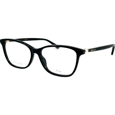 Marco de gafas de plástico para mujer Jimmy Choo JC377 807 negro 53-15 Italia con estuche Foto 1 de 4