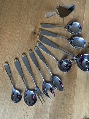 WMF Prisma Cromargan Oro Acciaio Posate 10 Tappetino Zuppa, Sauce, Torta, ECC - Immagine 1 di 4