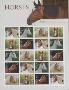 US SCOTT 5891 - 95 PANE OF 20 HORSES STAMPS FOREVER NEW - Picture 1 of 1