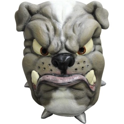 Ghoulish Productions Bulldog Adult Latex Head Mask Animals Scary Halloween - Image 1 of 4