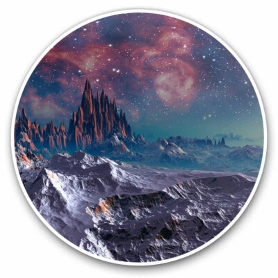 2 x Vinyl Stickers 20cm - Alien Planet Surface Space Galaxy Cool Gift #14253 - Image 1 of 4