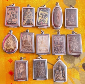 13 Coffret Thaï Bouddha Moine Bonze Phra Somdej talisman terre cuite Thaïlande - Picture 1 of 28
