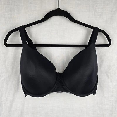 Kayser Size 14E Black Tshirt Bra Underwire Adjustable Straps - image 1 of 4