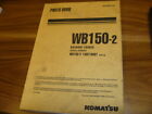 Komatsu Wb150-2 Backhoe Loader Parts Catalog Manual Sn 150F10001-