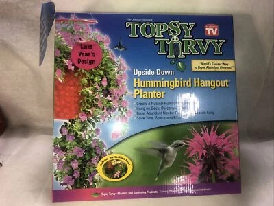 Topsy Turvy upside down butterfly and hummingbird Planter. AS SEEN ON TV. Foto 1 de 4