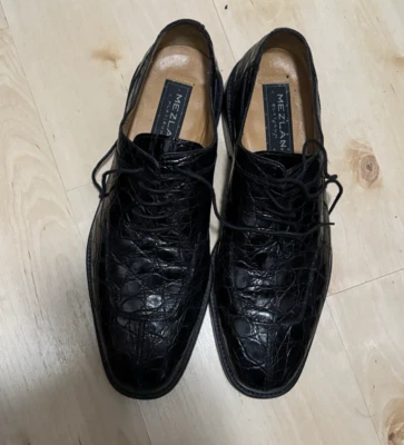 Mezlan Platinum Alligator Shoes 12 crocodile - Image 1 of 4