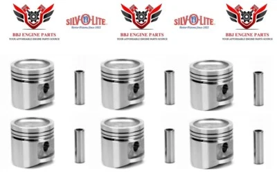Chevrolet GMC 292 Inline 6 Cyl 1963-1989 Silvolite Hypereutectic Piston Set  - Image 1 of 3