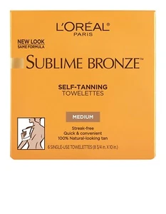 LOreal Paris Sublime Bronze Self-Tanning Body Towelettes Medium Streak-Free 6 ct - Picture 1 of 9