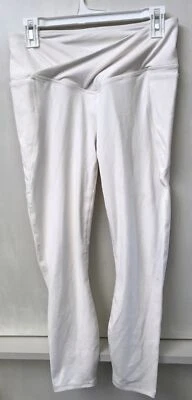 Fabletics PureLuxe High-Waisted 7/8 Crossover Leggings Cream White Size M NWT - Image 1 of 4