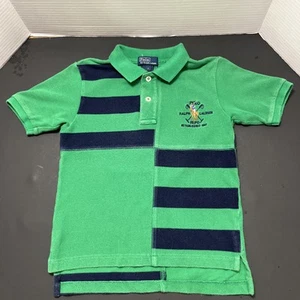 POLO RALPH LAUREN SIZE 7 - NAVY BLUE GREEN - BIG PONY POLO SHIRT - Picture 1 of 11