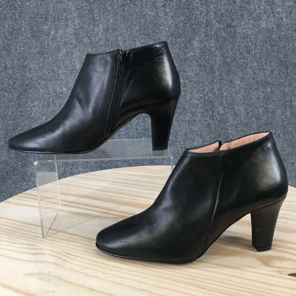 Botas La Scarpa Mujer 37 Botín Negro Cremallera Lateral Informal Cómodas Tacones Cono Foto 1 de 4