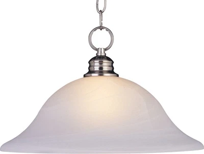 Maxim 91076 Nickel 1-Light 16"W Pendant From The Essentials - 9106X Collection - Image 1 of 2