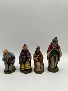 Juego de 4 figuras de repuesto de belén de goma/plástico Alemania de colección - Imagen 1 de 17
