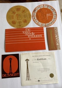 Set menù ristorante vintage Seattle The Space Needle 6 pezzi - Foto 1 di 9