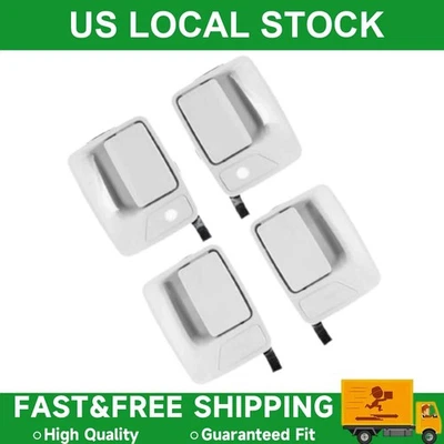 4pcs Outside Exterior Door Handles Set Oxford White for 99-16 F250 Super Duty Foto 1 de 4
