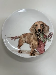 Piatto natalizio Southern Living Southern Tails bassotto Frankie Hope 8,5" usato in ottime condizioni - Foto 1 di 4