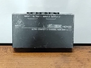 Behringer Micro HD400 Ultra-Compact 2-Channel Hum Destroyer Untested - Picture 1 of 2
