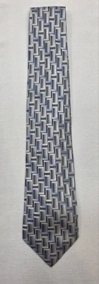 Gravata Joseph & Feiss. Prata e azul - Imagem 1 de 2