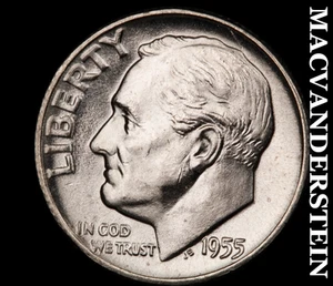 1955 Roosevelt Dime - Choice Gem Brilliant Uncirculated Lustrous #D3594 - Picture 1 of 2