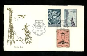 Postal History Vatican City FDC #C47-C52 SET OF 2 Radio St. Peters square 1967 - Picture 1 of 4