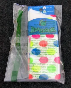 Krazisox White Neon Dots Knee Socks Ladies Medium Sports Fashion New - Picture 1 of 6