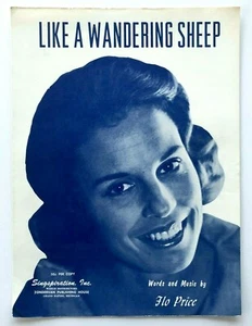 Like Wandering Sheep Flo Price 1961 Sheet Music Piano Vocal Christian Religious  - Picture 1 of 3