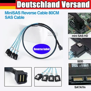 Internes SFF-8643 auf 4 SATA 12GB/s Reverse kabel 80CM Für Raid Card Data Server - Afbeelding 1 van 11