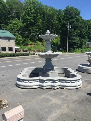 INCREÍBLE FUENTE SÓLIDA TALLADA A MANO GRANITO ESTILO EUROPEO - JD135 Foto 1 de 4