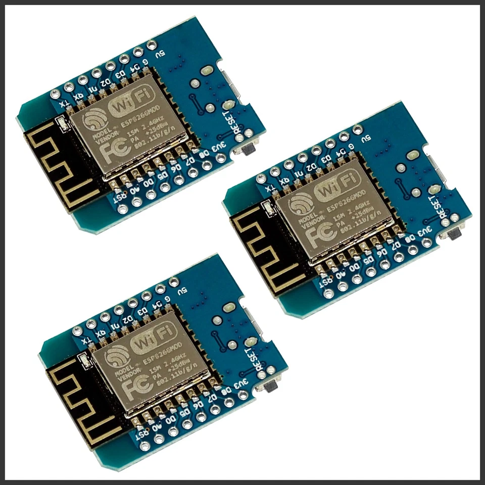 3x D1 ESP8266 Mini WLAN Board Mikrokontroller Board WLAN Wifi für Arduino Wemos - Bild 1 von 3