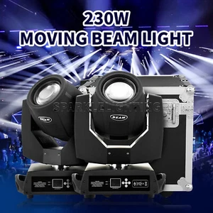 2PCS 230W 7R Moving Head Beam Light with Case 17Gobo Rainbow Effect Disco DJ Bar - Picture 1 of 8