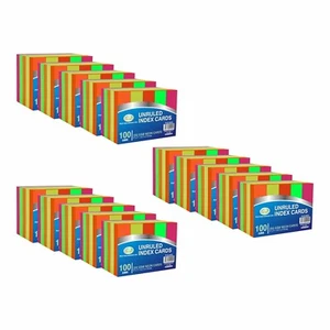 1500 Karten 5"x7" unregelmäßig Neon Karteikarte 250 g/m² dick Lernkarten Büro Schule - Bild 1 von 15