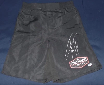 TITO ORTIZ SIGNED AUTO'D UFC FIGHT SHORTS BAS COA PUNISHMENT TRUNKS BELLATOR HOF - Image 1 of 4