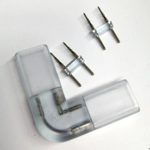 2x 2 Pins L Corner connector for high voltage 110V 120V led light strip - Picture 1 of 2