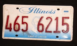 TARGA AUTO D'EPOCA ILLINOIS 01-06 TERRA DI LINCOLN 465 6215 SCADUTA - Foto 1 di 9