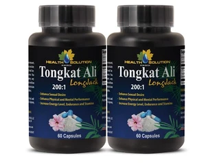 2 BOTTLES - 200:1 TONGKAT - LONGJACK PASAK BUMI 120 CAPS 400 MG - Picture 1 of 12