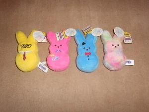 NEW Peeps Plush Bunny Rabbits 6” Cotton Candy Scented Easter 2022, Set Of 4 - Picture 1 of 4