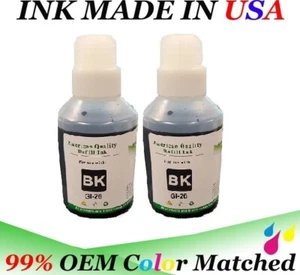 VC GI-26 2 Black Pigment Ink Bottle for Canon Pixma MAXIFY GX6020 GX7020 Printer - Picture 1 of 2